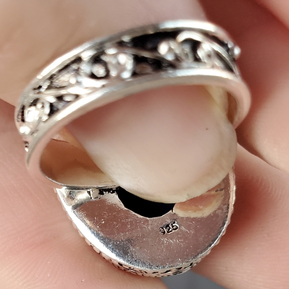 New Faceted Triplet Opal 925 Silver Ring. - Picture 6 of 16